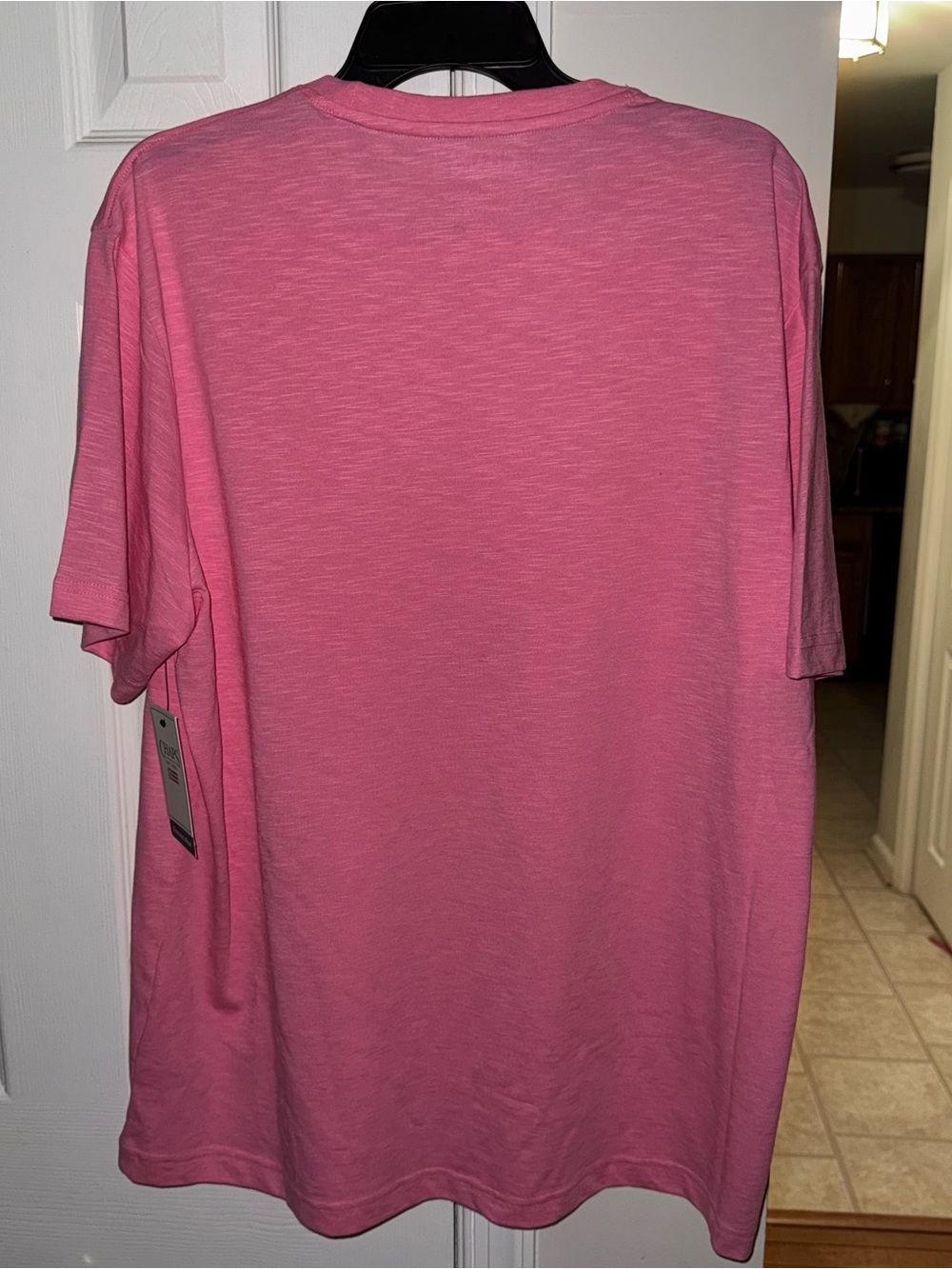 Chaps Men's X-Large Pink Pocket T-Shirt NWT Seacoast Wash Slub Jersey Short Slv - Picture 2 of 7